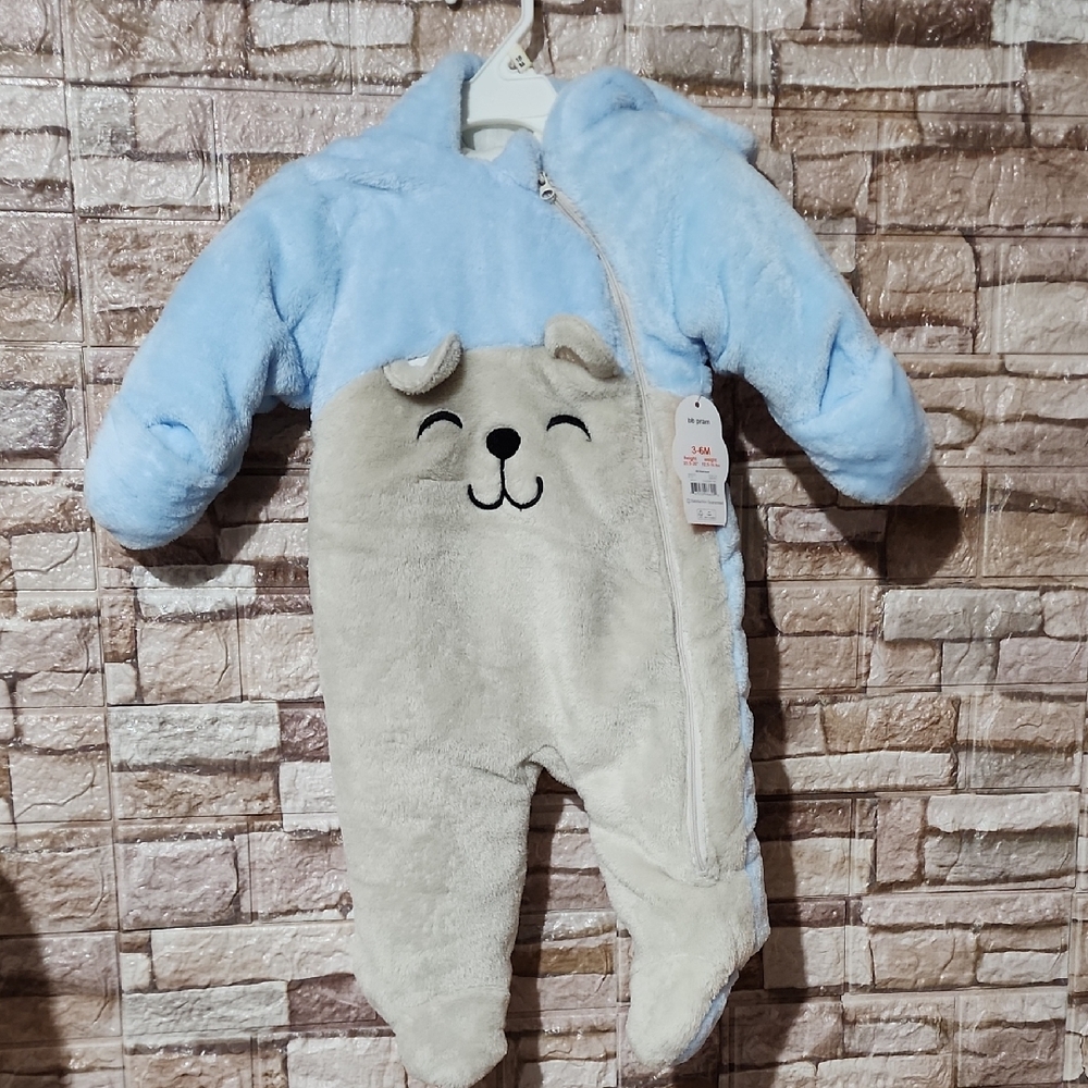 Wonder Nation Fall Cozy Blue and Gray  One Piece Jacket Brand New